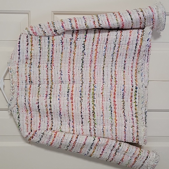 J. Crew Womens Long Sleeve Cropped Textured Tweed Blazer Sz 2p - Picture 2 of 12